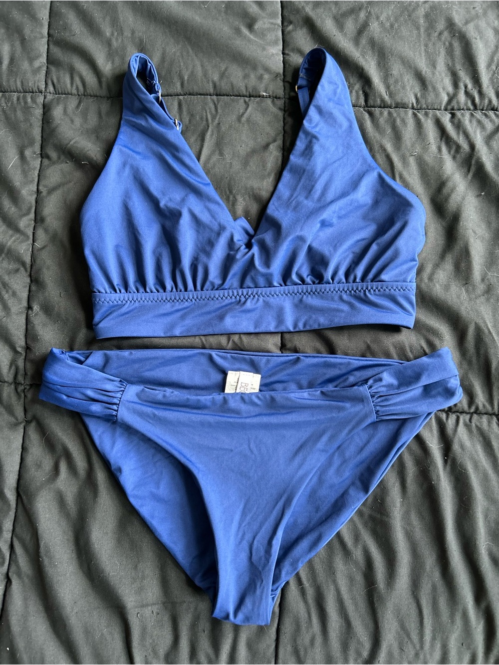 BECCA Deep Blue Tie Back Bikini Set